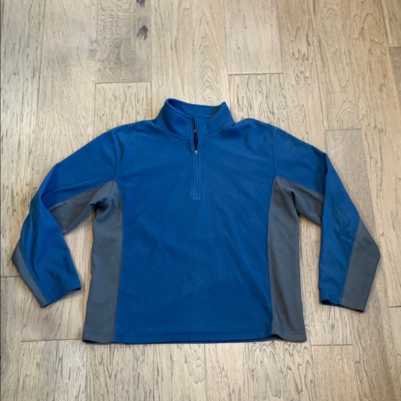 L.L. Bean Other - L.L. Bean Blue Outdoor 1/4 Zip Pullover Fleece Sweatshirt Size Medium